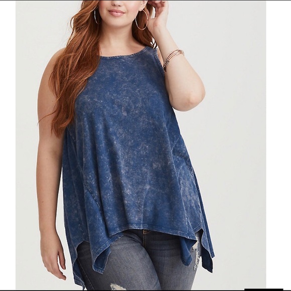 torrid Tops - NEW Torrid shark bite mineral washed flared top